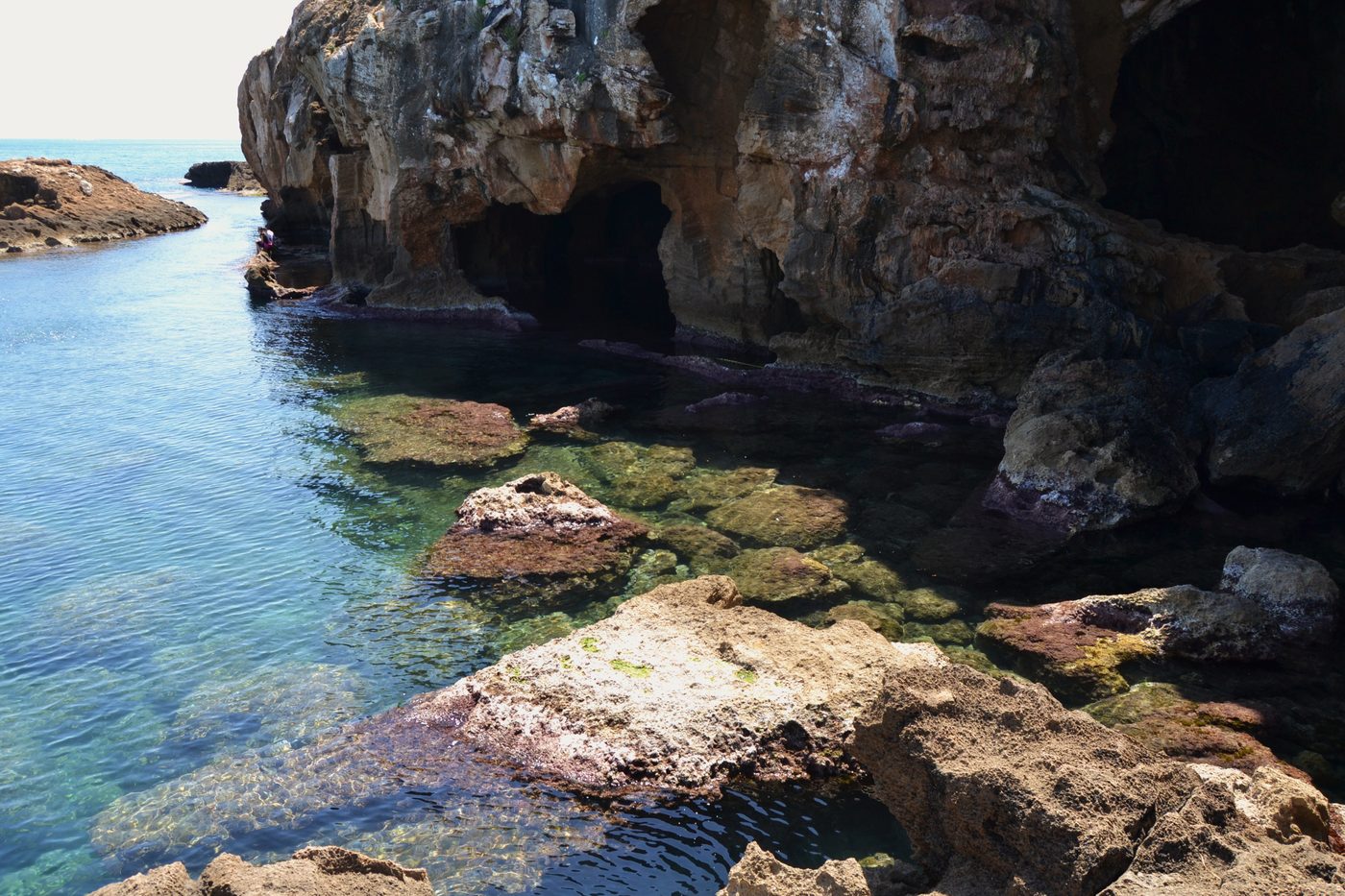 Cova Tallada sea cave entrance in the cliffs of Cap de Sant Antoni, between Denia and Javea